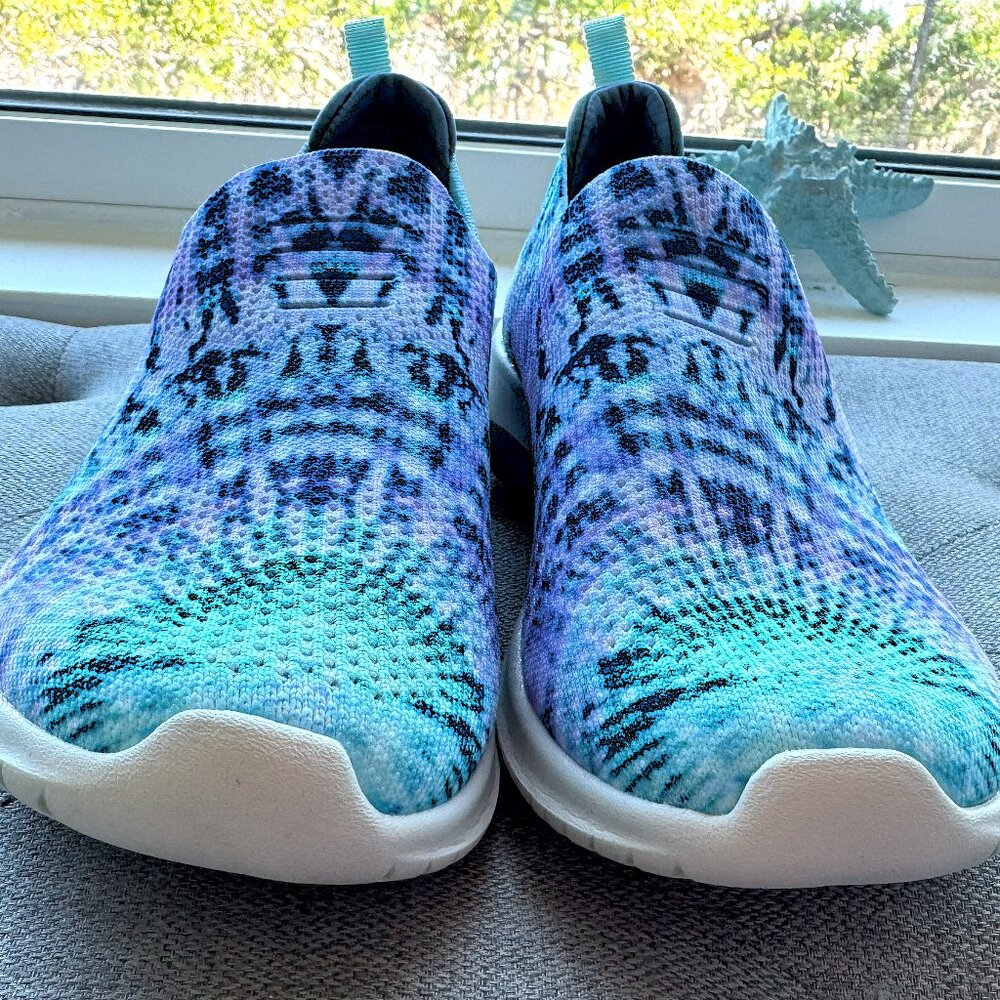 Skechers Women's Ultra Flex Ombre Bliss Walking Sneakers 6.5M 149435 Blue/Purple - Picture 10 of 11